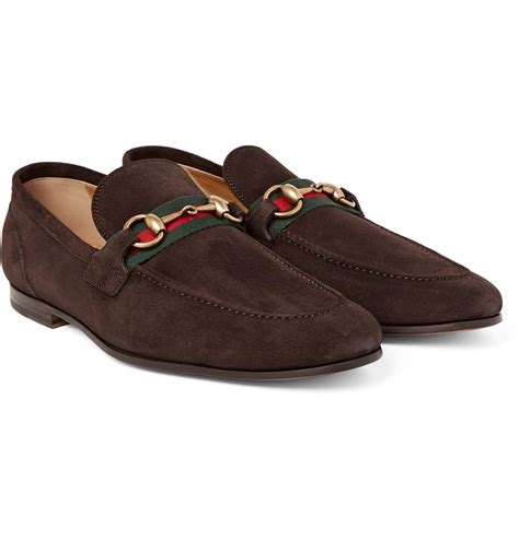 gucci loafers brown suede